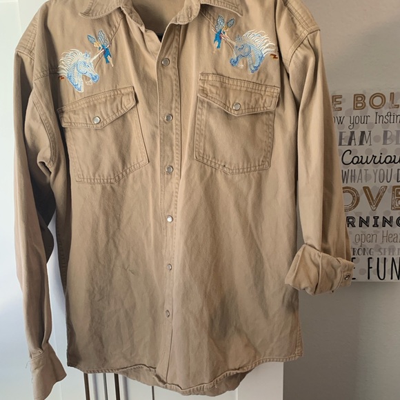 Uni the Impaler Pearl Snap Long Sleeve Shirt L - Picture 3 of 6